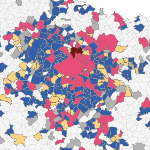 Élections municipales de 2026 : Répartition des nuances politiques par commune et par région